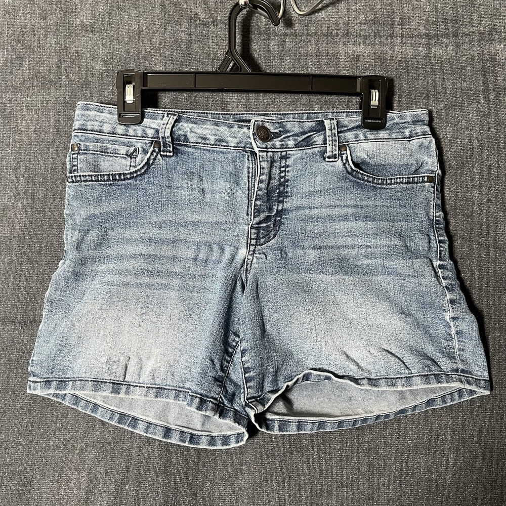 Jessica Simpson Forever Low Rise Womens Blue Light Wash Denim Shorts Pockets 30